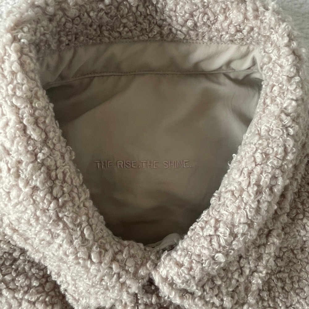 Vuori Sycamore Short Shirt Jacket Sherpa Dark‎ Salt Beige Size Small - Picture 14 of 15